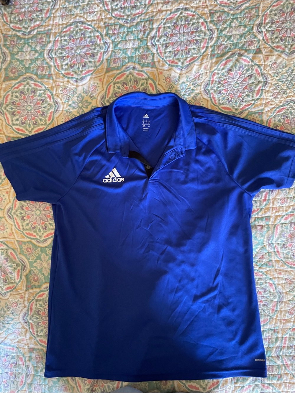 adidas Royal Blue Mens Polo Shirt xl